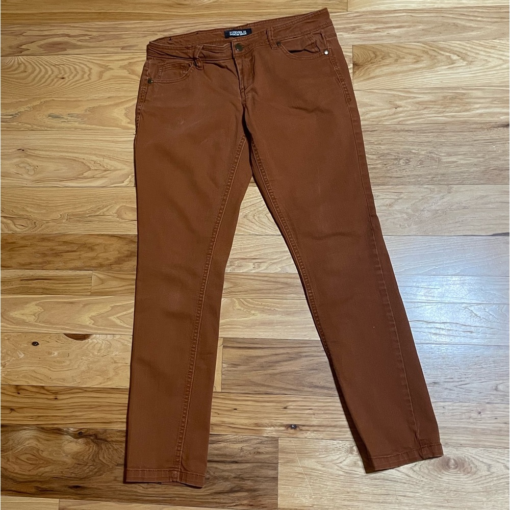 Forever 21 PREMIUM DENIM Rust Orange Skinny Jeans Sz 26